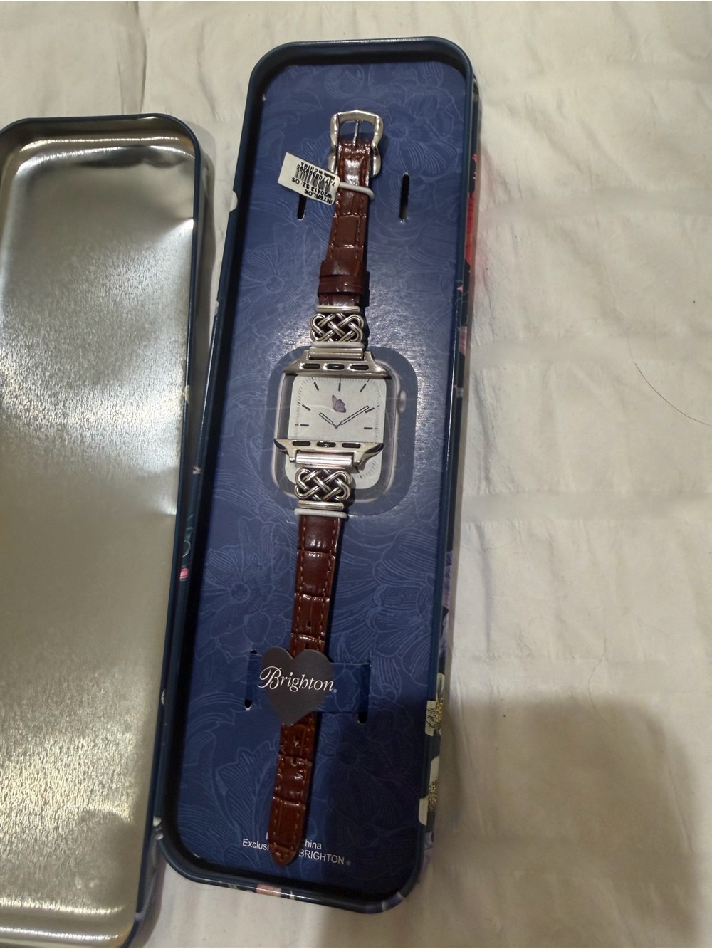 NWT Brighton Interlok Reversible Leather Brown & Black Smartwatch Band ($128) - Picture 5 of 7